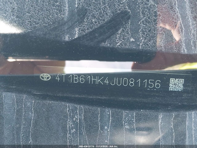 2018 Toyota Camry Xse მანქანა იყიდება აუქციონზე, vin: 4T1B61HK4JU081156, აუქციონის ნომერი: 43613174