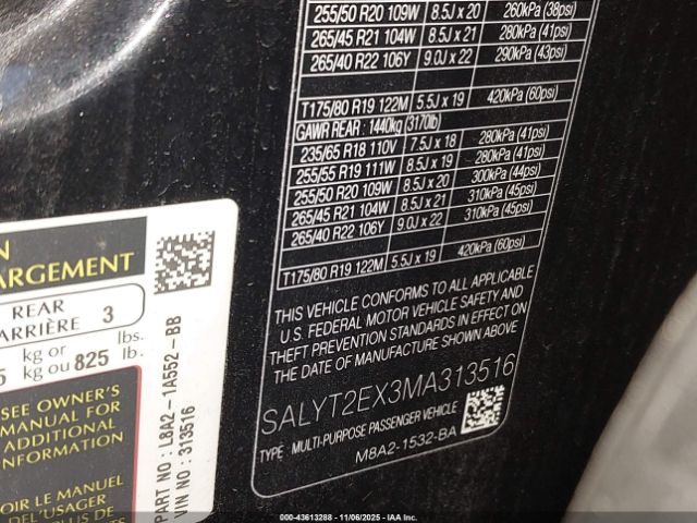 2021 LAND ROVER RANGE ROVER VELAR SALYT2EX3MA313516 Photo 8