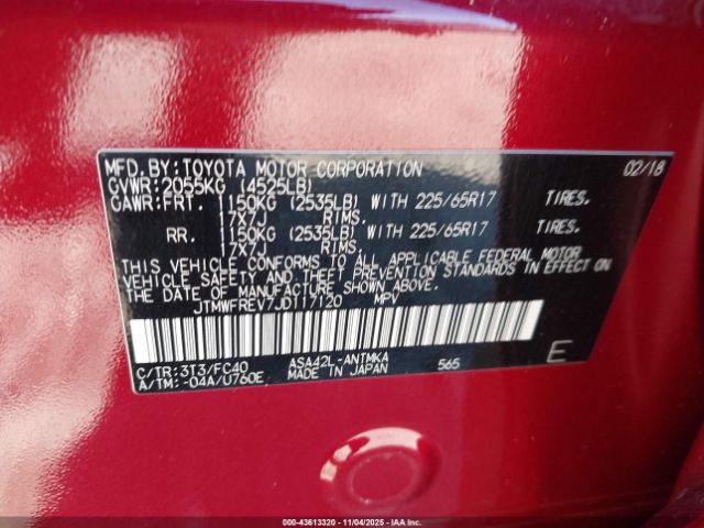 2018 TOYOTA RAV4 JTMWFREV7JD117120 Photo 8