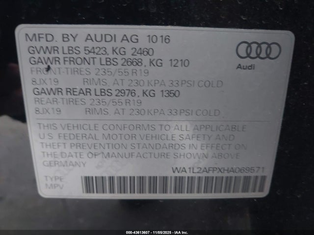 2017 AUDI Q5 WA1L2AFPXHA069571 Photo 8