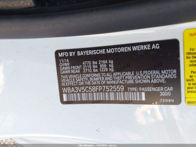 2015 BMW 428I WBA3V5C58FP752559 Photo 8