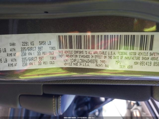 2017 JEEP CHEROKEE 1C4PJLCB0HW549376 Photo 8