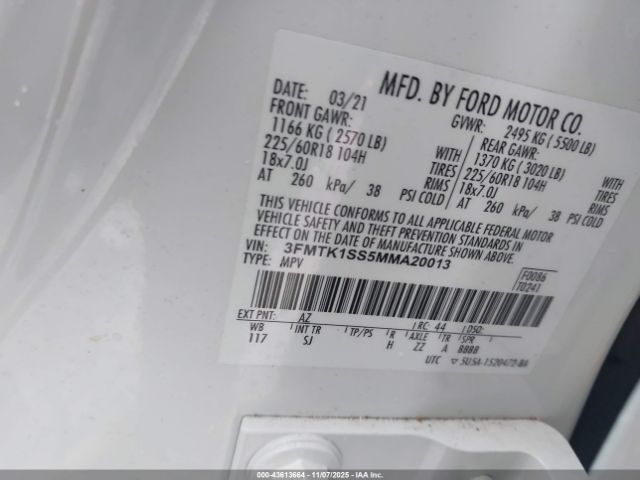 2021 FORD MUSTANG MACH-E 3FMTK1SS5MMA20013 Photo 8