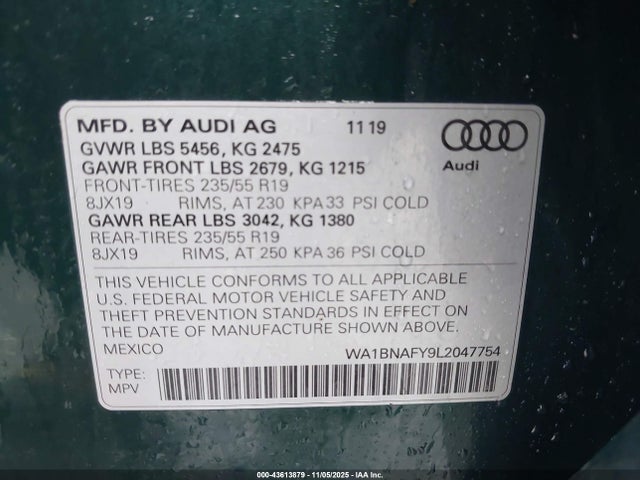 2020 AUDI Q5 WA1BNAFY9L2047754 Photo 8