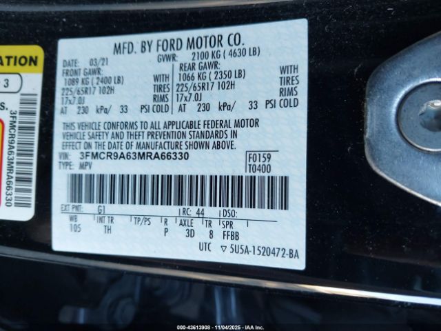 2021 FORD BRONCO SPORT 3FMCR9A63MRA66330 Photo 8