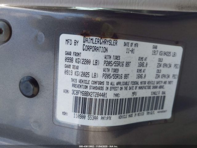 2002 CHRYSLER PT CRUISER 3C8FY68BX2T284401 Photo 8