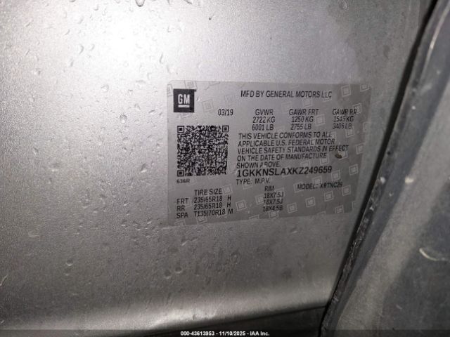 2019 GMC ACADIA 1GKKNSLAXKZ249659 Photo 8