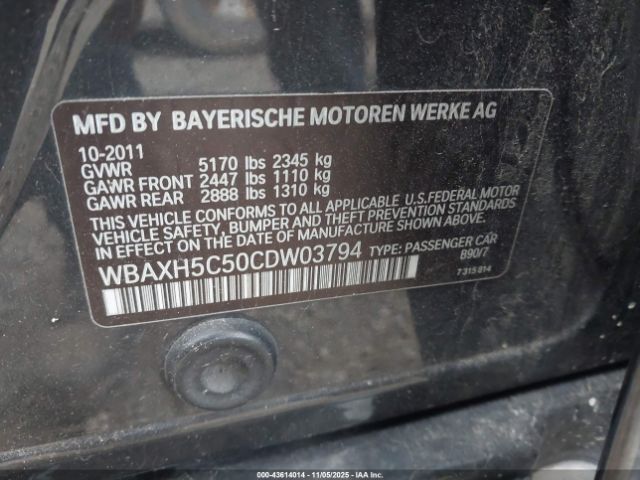 2012 BMW 528I WBAXH5C50CDW03794 Photo 8