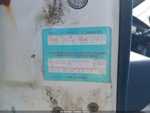 1984 FORD LTD 2FABP43F8EX108828 Photo 8