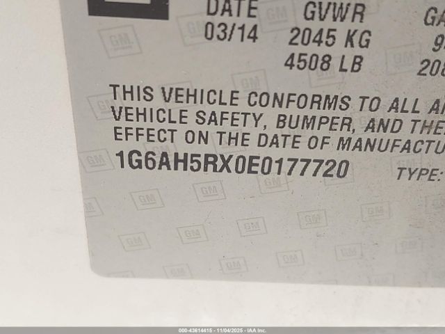 2014 CADILLAC ATS 1G6AH5RX0E0177720 Photo 8