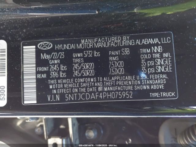 2023 HYUNDAI SANTA CRUZ 5NTJCDAF4PH075952 Photo 8