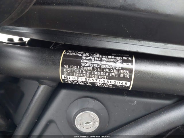 Honda Cmx500 A 2025 MLHPC5657S5800948 Image 10