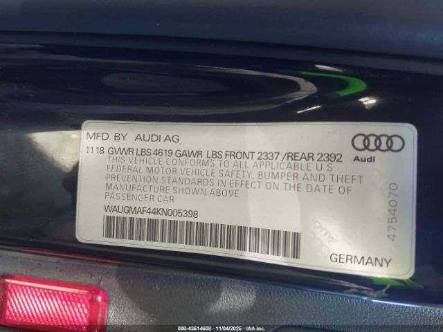 2019 AUDI A4 WAUGMAF44KN005398 Photo 8