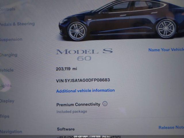 2013 TESLA MODEL S 5YJSA1AG0DFP08683 Photo 6