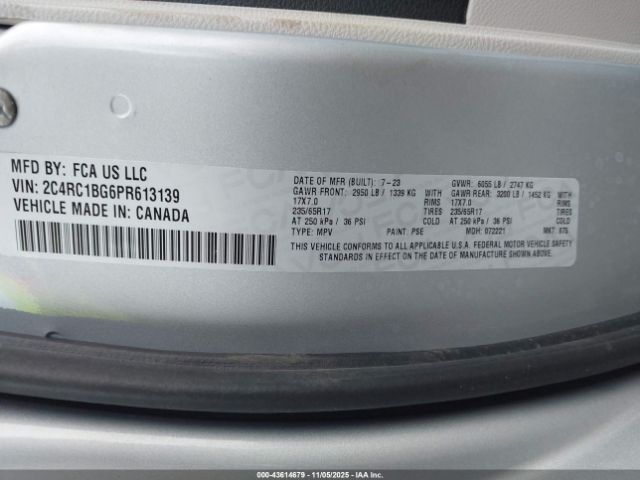 2023 CHRYSLER PACIFICA 2C4RC1BG6PR613139 Photo 8