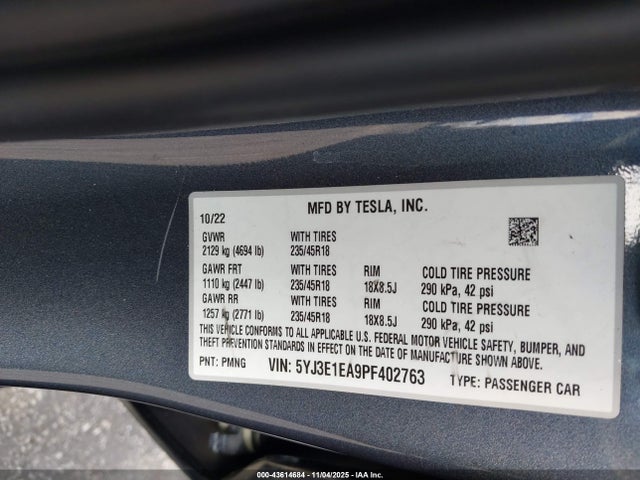 2023 TESLA MODEL 3 5YJ3E1EA9PF402763 Photo 8