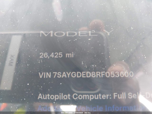 2024 TESLA MODEL Y 7SAYGDED8RF053600 Photo 6