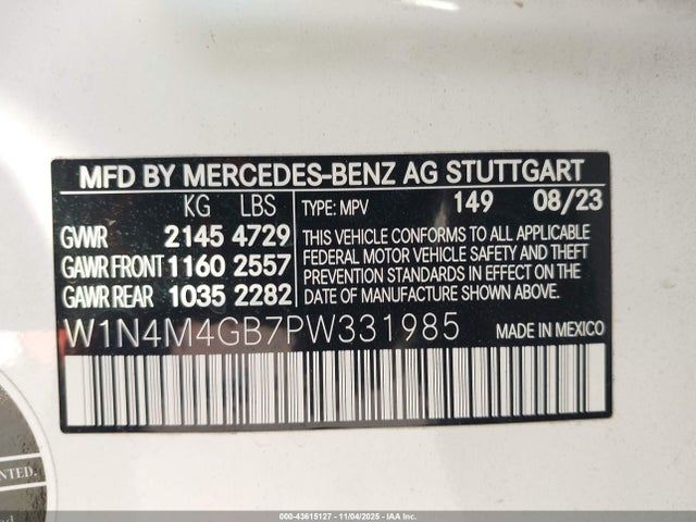 2023 MERCEDES-BENZ GLB 250 W1N4M4GB7PW331985 Photo 8
