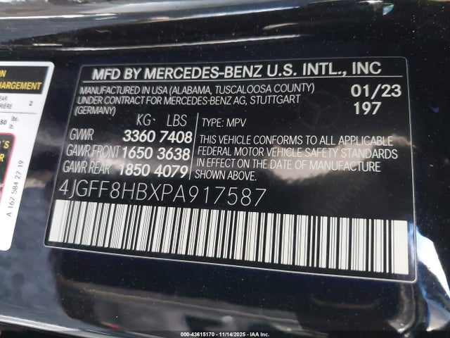 4JGFF8HBXPA917587 Mercedes-Benz Maybach Gls 600 4matic