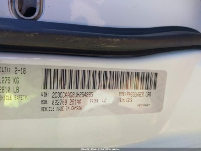 2018 CHRYSLER 300 2C3CCAAG8JH254885 Photo 8