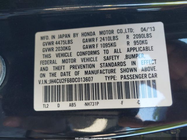 2013 ACURA TSX JH4CU2F68DC013607 Photo 8