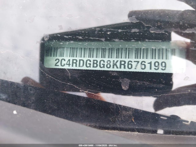 Продаж на аукціоні авто 2019 Dodge Grand Caravan Se, vin: 2C4RDGBG8KR676199, номер лоту: 43615468