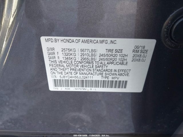 2018 ACURA MDX 5J8YD4H56JL024111 Photo 8