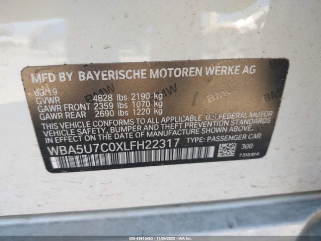2020 BMW 3 SERIES WBA5U7C0XLFH22317 Photo 8