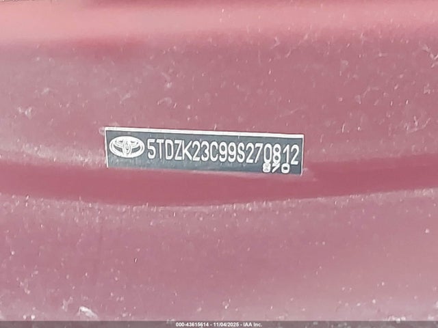 Продаж на аукціоні авто 2009 Toyota Sienna Le, vin: 5TDZK23C99S270812, номер лоту: 43615614