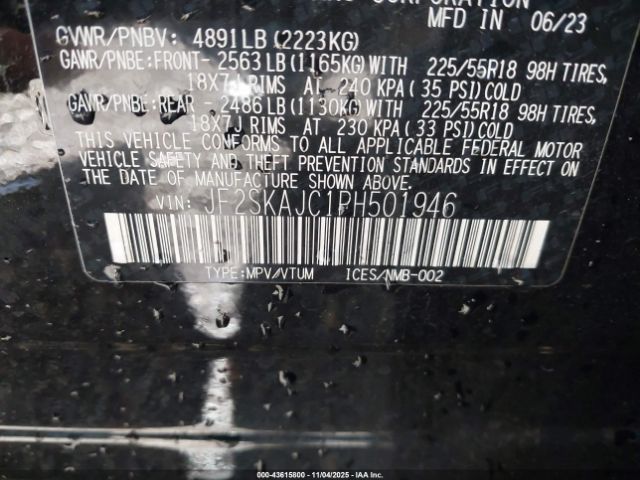 2023 SUBARU FORESTER JF2SKAJC1PH501946 Photo 8