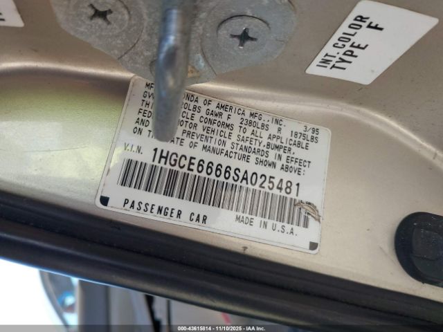 1995 HONDA ACCORD 1HGCE6666SA025481 Photo 8