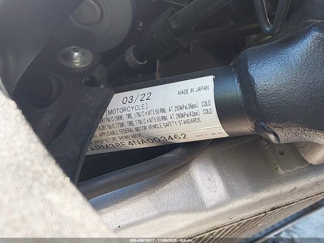 2022 YAMAHA YZFR7 JYARM38E4NA003462 Photo 9