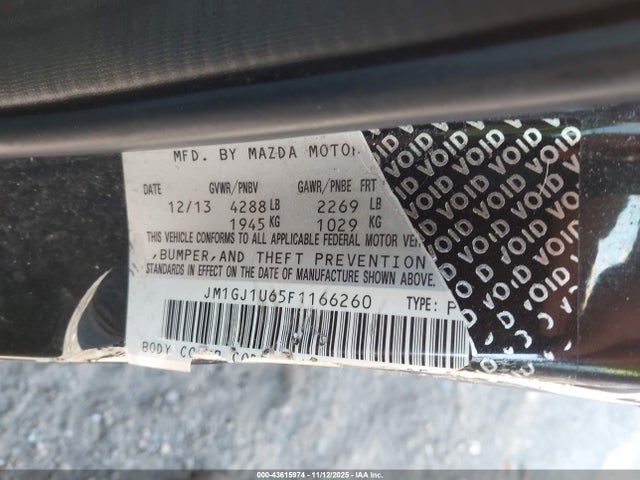 Продаж на аукціоні авто 2015 Mazda Mazda6 I Sport, vin: JM1GJ1U65F1166260, номер лоту: 43615974
