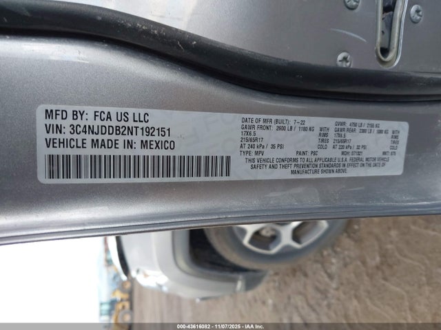 2022 JEEP COMPASS 3C4NJDDB2NT192151 Photo 8