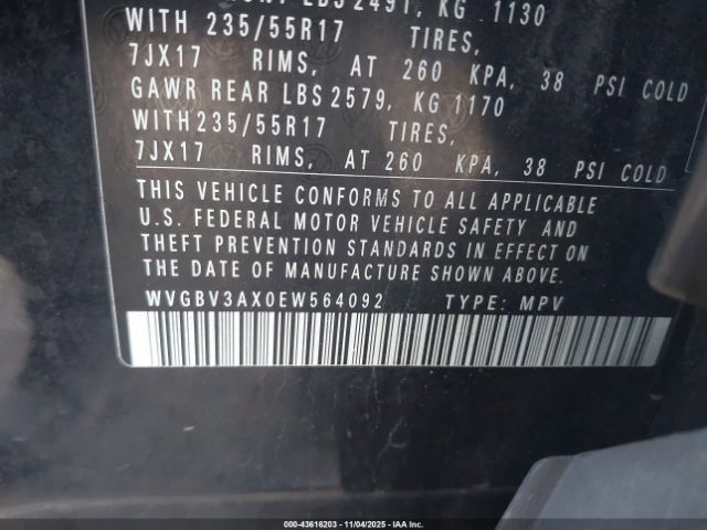 2014 VOLKSWAGEN TIGUAN WVGBV3AX0EW564092 Photo 8