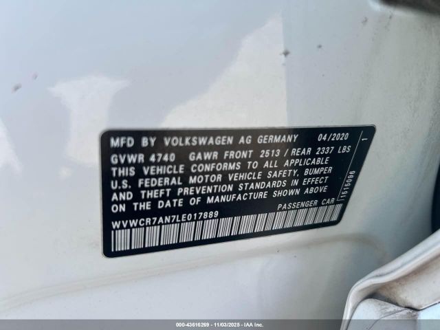 2020 VOLKSWAGEN ARTEON WVWCR7AN7LE017889 Photo 8