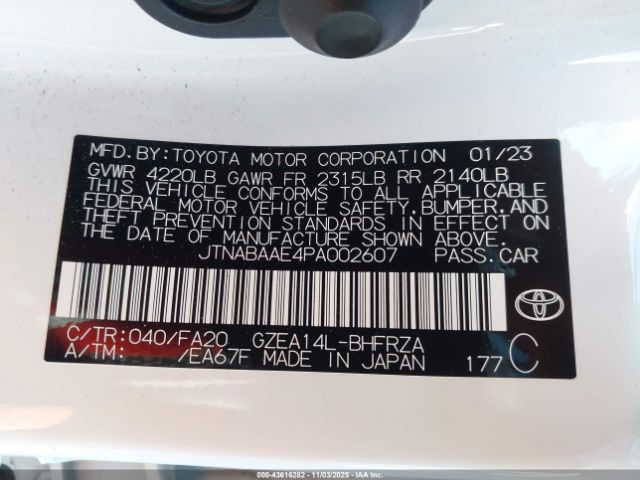 2023 TOYOTA GR COROLLA JTNABAAE4PA002607 Photo 8