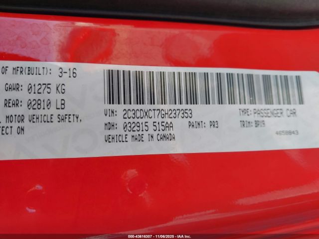 2016 DODGE CHARGER 2C3CDXCT7GH237353 Photo 8