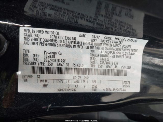 2017 FORD FOCUS ST 1FADP3L99HL242441 Photo 8