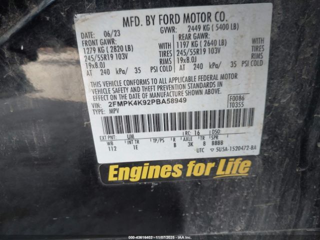 2023 FORD EDGE 2FMPK4K92PBA58949 Photo 8