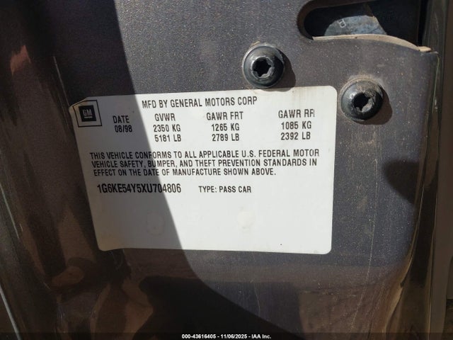 1999 CADILLAC DEVILLE 1G6KE54Y5XU704806 Photo 8