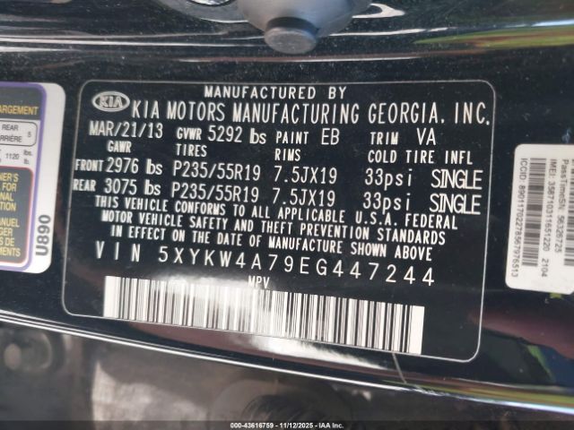 2014 KIA SORENTO 5XYKW4A79EG447244 Photo 8