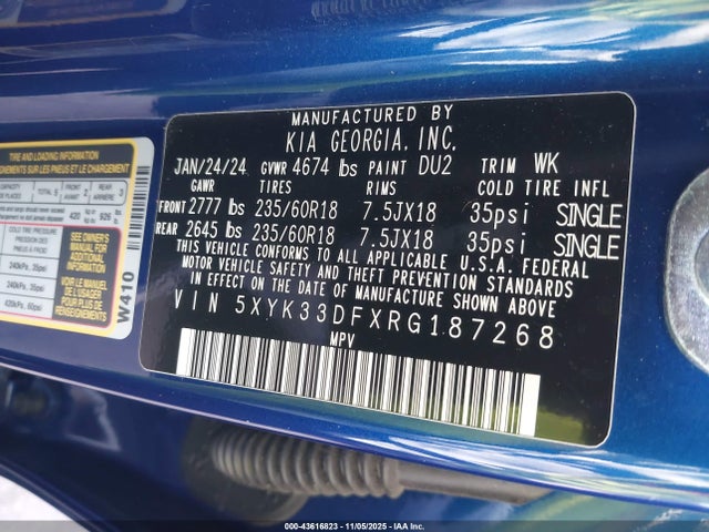 2024 KIA SPORTAGE 5XYK33DFXRG187268 Photo 8
