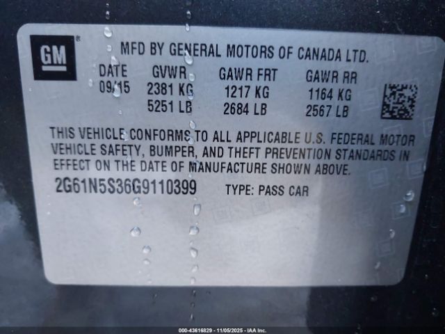 2016 CADILLAC XTS 2G61N5S36G9110399 Photo 8