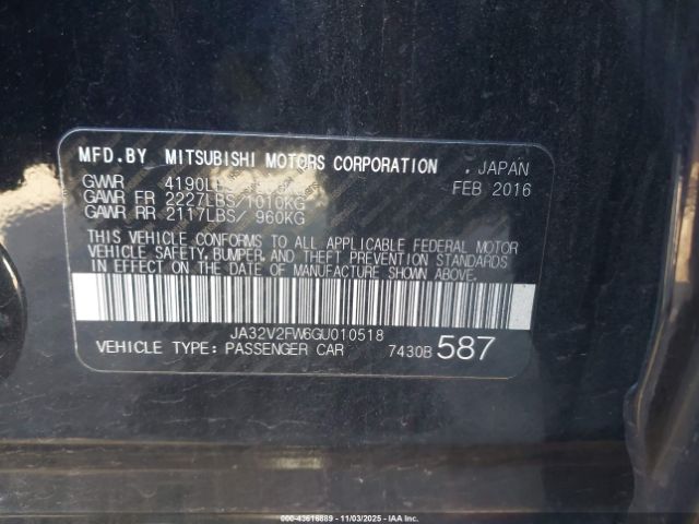 2016 MITSUBISHI LANCER JA32V2FW6GU010518 Photo 8