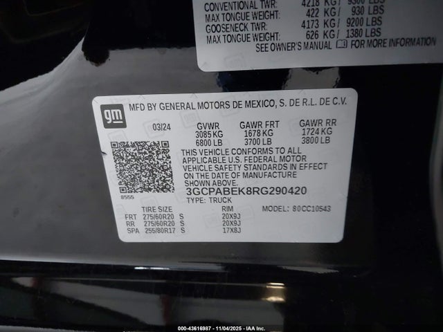 3GCPABEK8RG290420 Chevrolet Silverado 1500 2wd Short Bed Custom