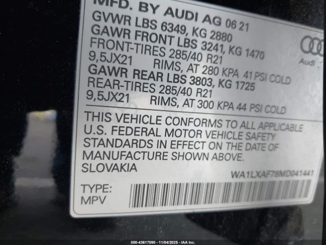 2021 AUDI Q7 WA1LXAF78MD041441 Photo 8