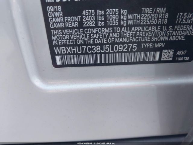 2018 BMW X1 WBXHU7C38J5L09275 Photo 8