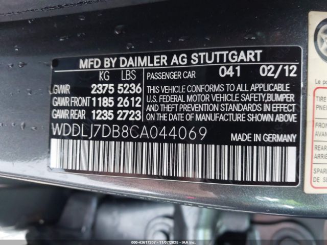 2012 MERCEDES-BENZ CLS 550 WDDLJ7DB8CA044069 Photo 8