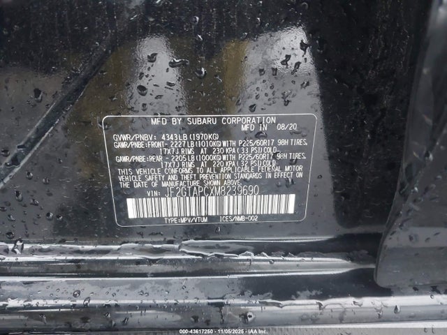 JF2GTAPCXM8239690 Subaru Crosstrek Premium